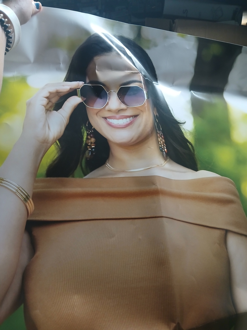 52"x76" Huge Wall Poster Cato flowing, high-waisted maxi skirt with an intricate